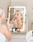 Smart Touch Control LED Lighted Makeup Mirror with 12V 2A USB Charging Port